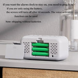 Voice Control LED Alarm Clock - Electronic Dual Alarms Table Digital Clock