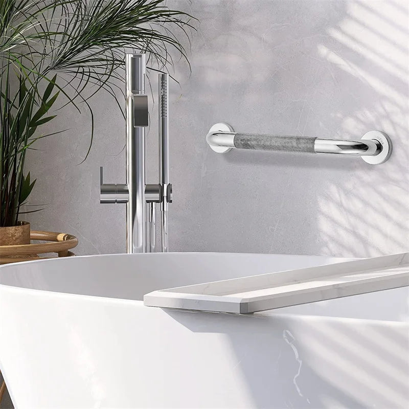 Bathroom Handrail Grab Bar - Stainless Steel Anti Slip Shower Safety Support Handle Towel Rack