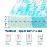 Hcore Mattress Topper, 5-Zone Memory Foam Mattress Topper