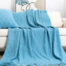 Nordic Knitted TV Blankets with Tassels