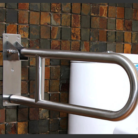 Toilet Swing Up Support Bar, 304 Stainless Steel Rail, Safety Grab Bar