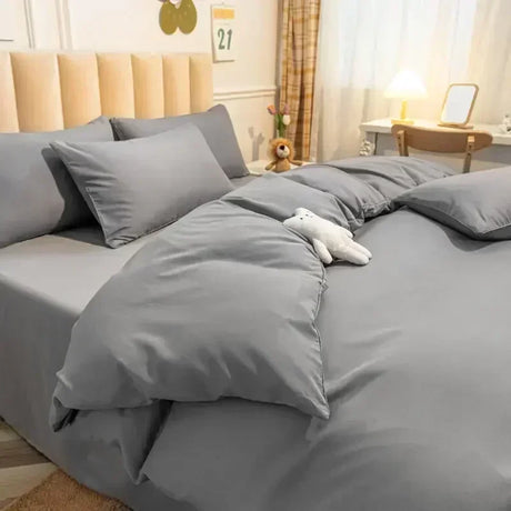 Solid Color Double Duvet Cover