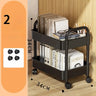 Household Multi-layer Small Cart Storage Rack - Floor To Floor Storage Rack With Wheels