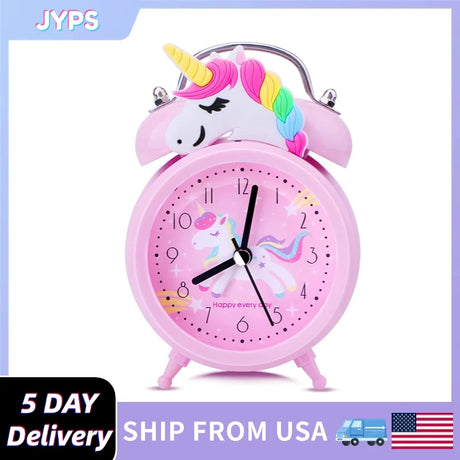 Pink Unicorn Alarm Clock with Backlight