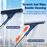 Long Handle Window Cleaner Squeegee Brush