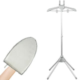 Steamer Stand with Hand-held Ironing Board - Telescopic Garment Steamer Rack