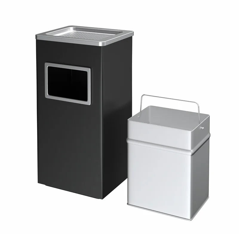 Commercial Garbage Can with Ashtray Lid