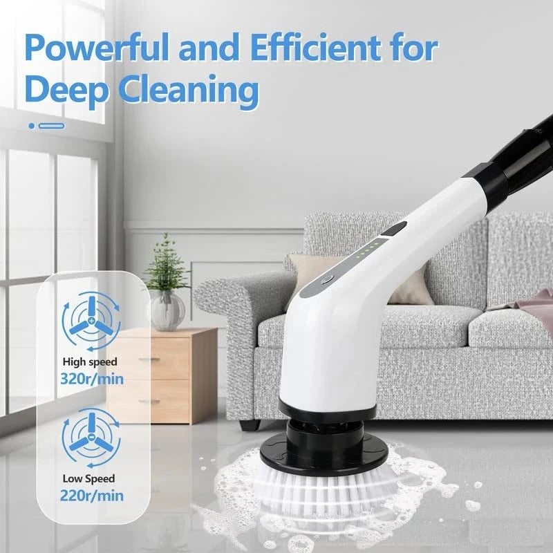 7 In 1 Electric Cleaning Brush - Electric Turbo Scrub Brush Rotating Scrubber Window Wall Cleaner