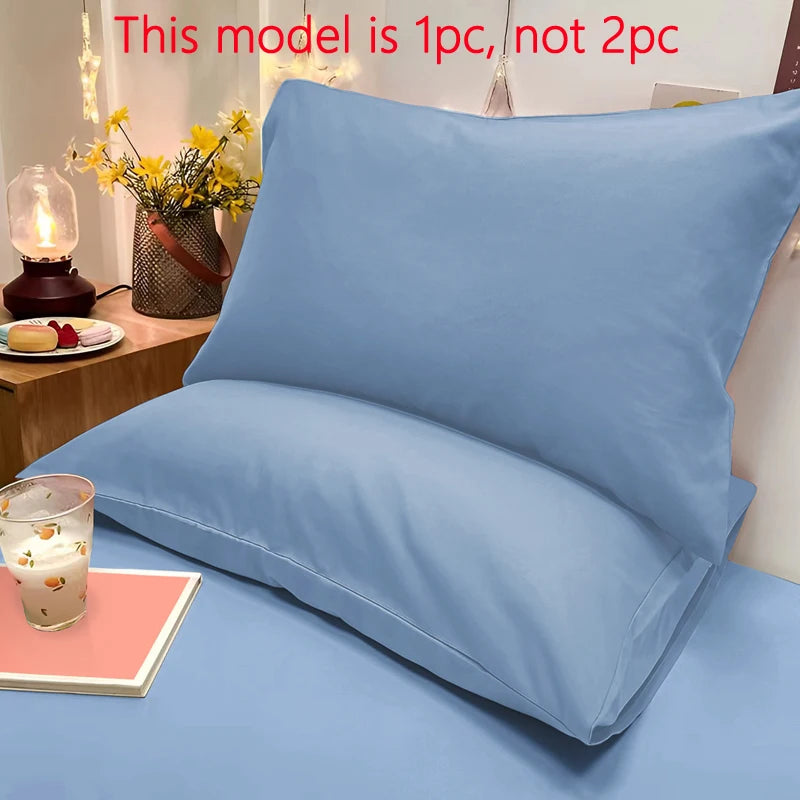 1 Piece Of Matte Solid Color Pillowcase, Bedroom Pocket Sealed Soft Pillowcase & Bedding