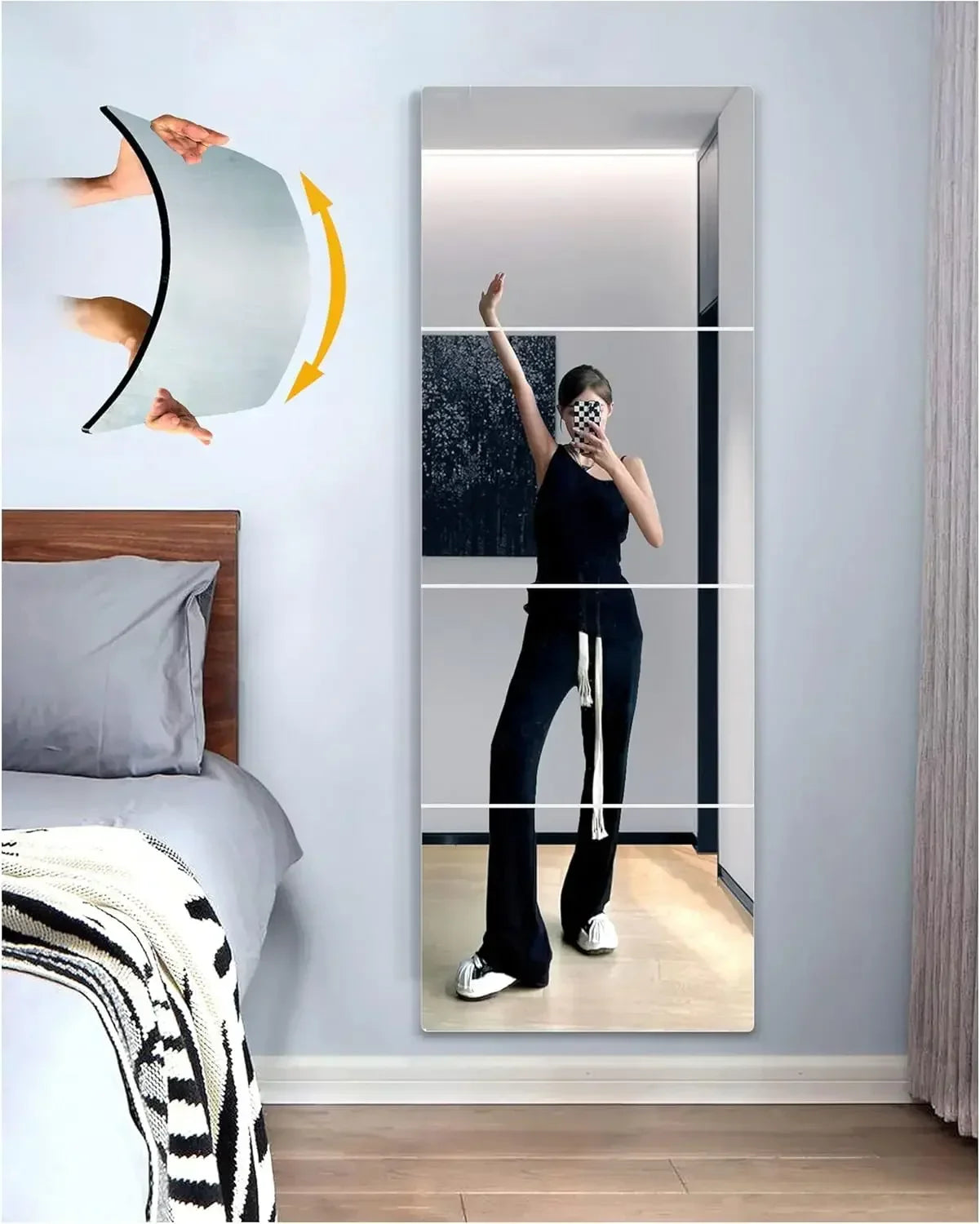 4pcs Wall Mirror - Full Length Mirror