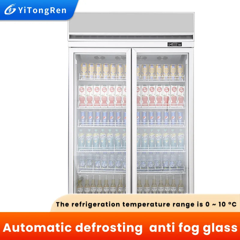 Refrigerated Display Cabinet - Large capacity beverage refrigerator