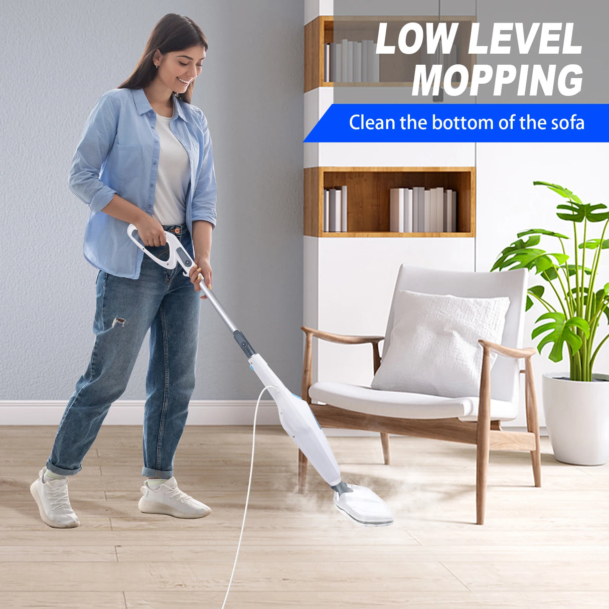 DayPlus Steam Mop&Detachable Steam Cleaner, 1500W Floor Steamer