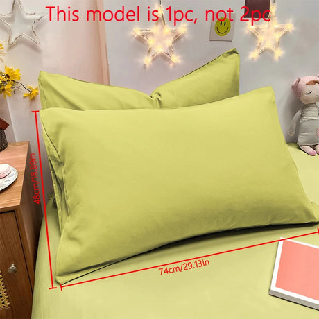 1 Piece Of Matte Solid Color Pillowcase, Bedroom Pocket Sealed Soft Pillowcase & Bedding