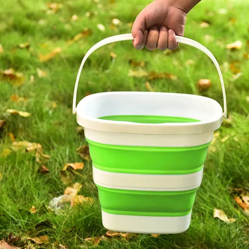 Square Silicone Folding Bucket - Large Capacity Portable Outdoor Multi-purpose Bucket