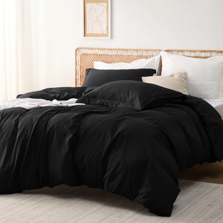 Bedsure Duvet Cover - Polyester & Rayon Derived from Bamboo Cooling Duvet Cover Set