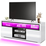 High Gloss TV Stand with LED Lights