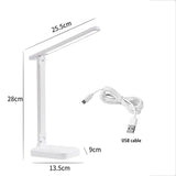 LED Touch Switch White Folding Desk Lamp