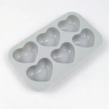 6-Panel Heart-Shaped Silicone Pastry Mold