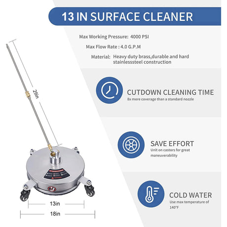 Flat surface cleaner 4000PSI 13 Inch Pressure Washer