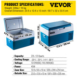 Vevor car refrigerator - Mini Fridge Freezer Portable Compressor Cooler