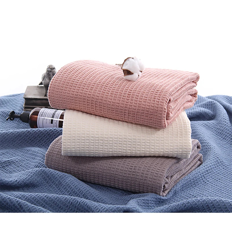 Summer Cool Thin Single Blanket - Plaid Cotton Sofa Thread Blankets