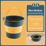 Silicone bucket - 5/10L Silicone Bucket for Fishing Promotion Folding Bucket