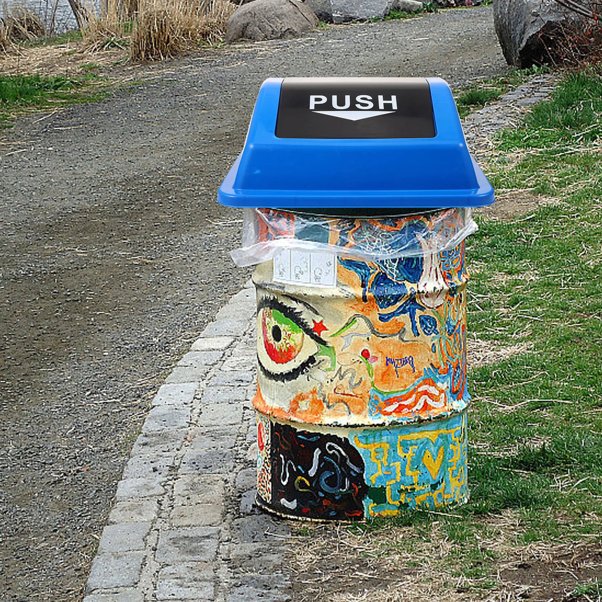 Commercial Large Trash Can with Lid