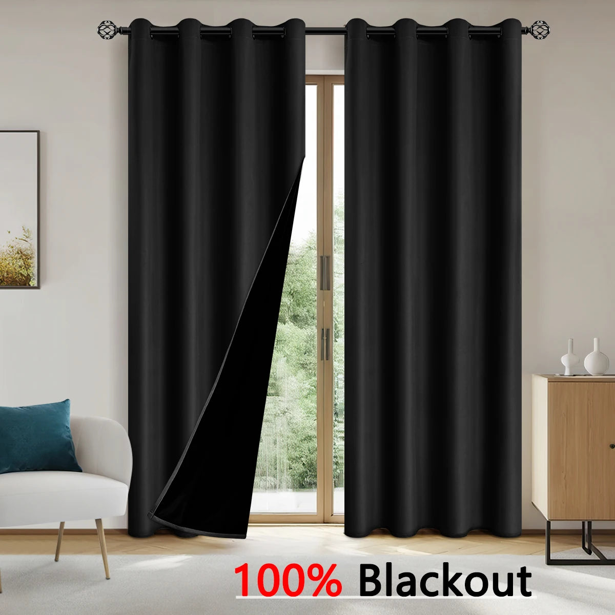 Solid Color Blackout Curtains - Full shading and sun protection curtains