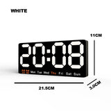 Large Colorful LED Digital Alarm Clock With Date & Temperature