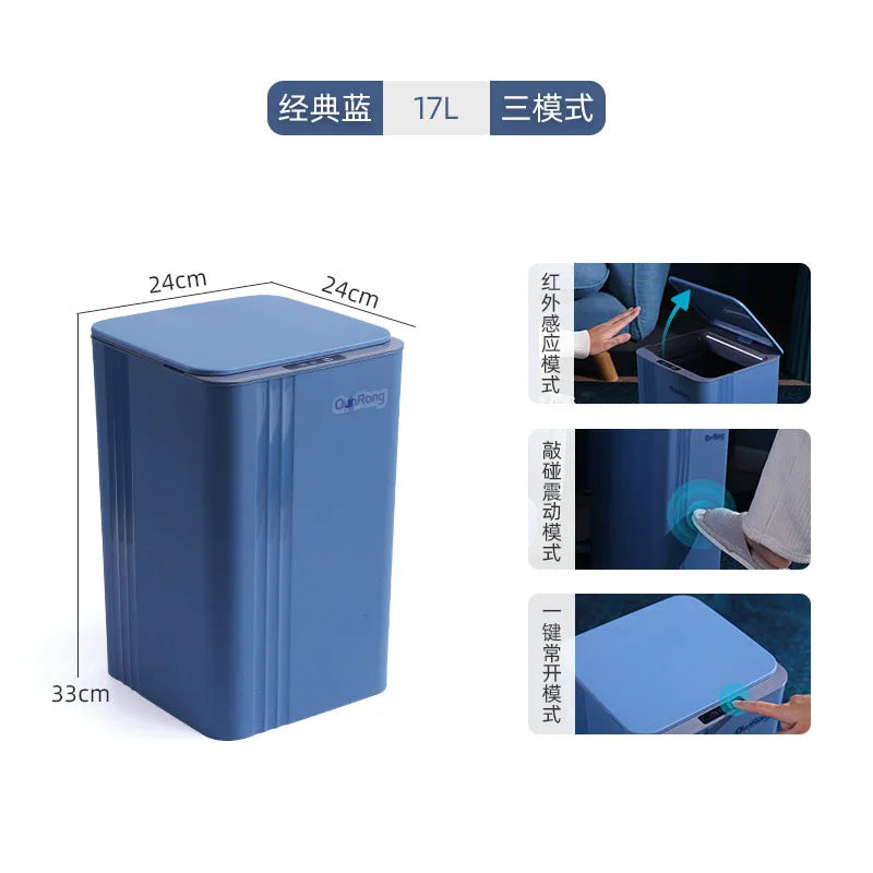 Waterproof Sensor Trash Can with LED Light