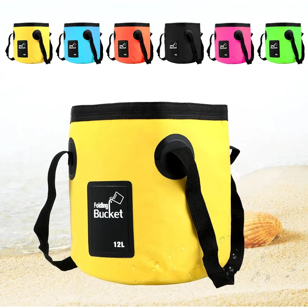 12L Folding Bucket - Portable Outdoor Travel Foldable Water Bucket