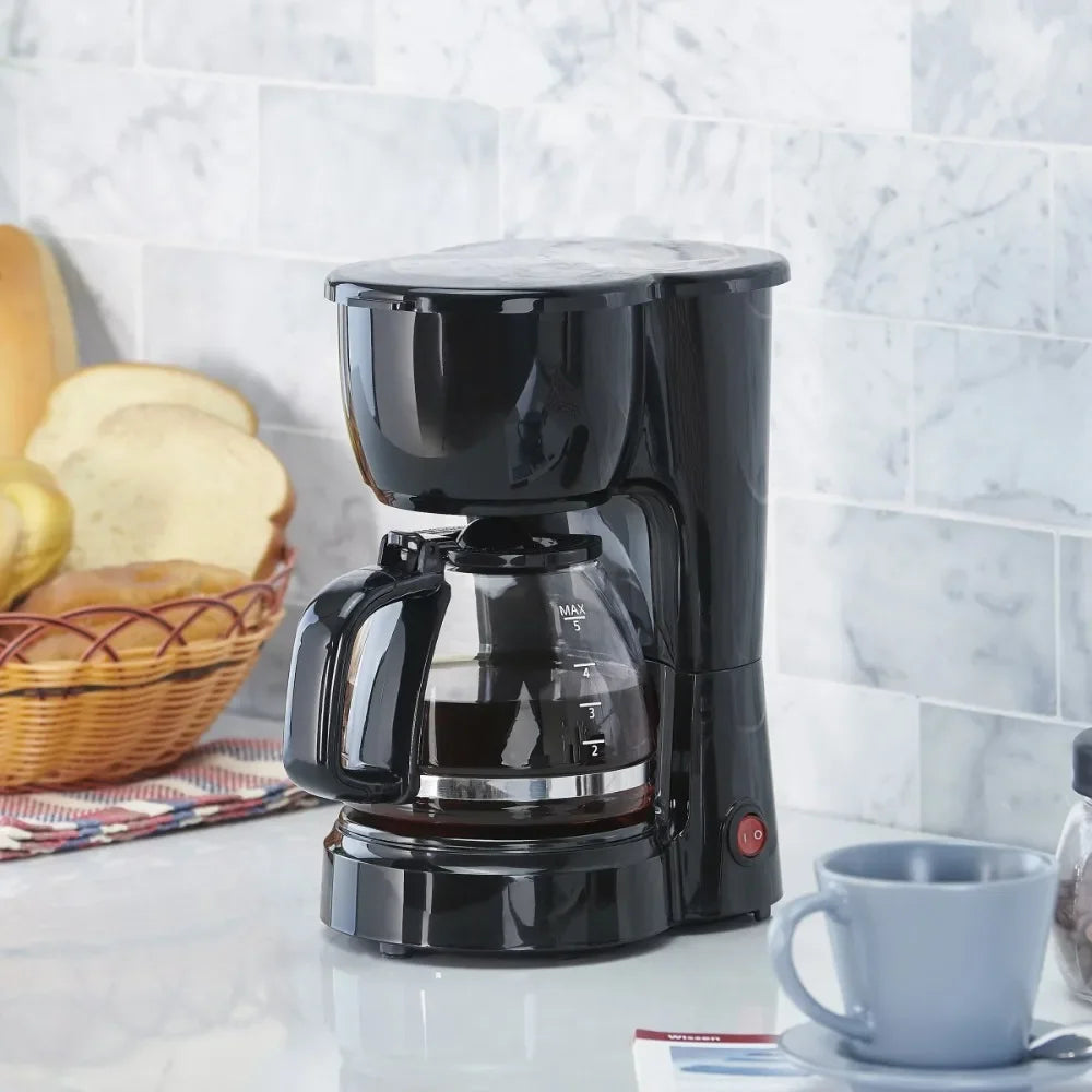 5-cup coffee maker - Black 5-Cup Drip Coffee Maker