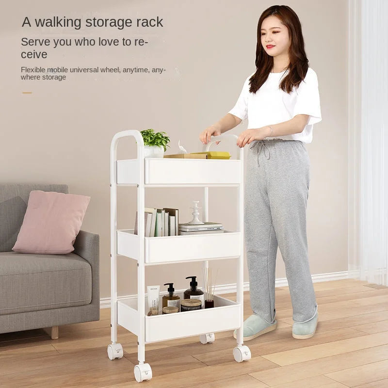 Trolley Rack Multi-Layer Mobile Multi-Functional Storage Rack