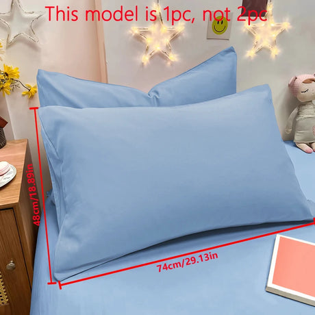 1 Piece Of Matte Solid Color Pillowcase, Bedroom Pocket Sealed Soft Pillowcase & Bedding