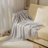 Nordic Textured Knitted Blankets with Tassels