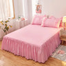 1pc Plain Dyed Solid Color Bed Skirt with Elastic