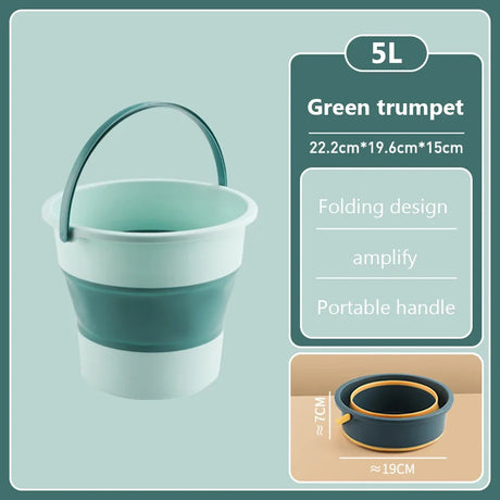 Portable folding bucket - 5/10L Portable Folding Bucket for Washing Outdoor