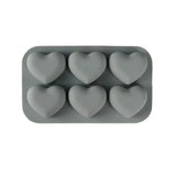 6-Panel Heart-Shaped Silicone Pastry Mold