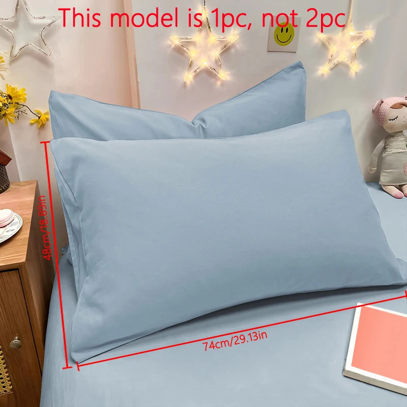 1 Piece Of Matte Solid Color Pillowcase, Bedroom Pocket Sealed Soft Pillowcase & Bedding