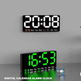 Large Colorful LED Digital Alarm Clock With Date & Temperature