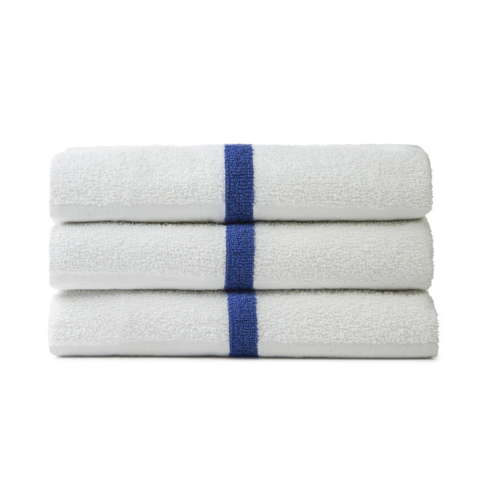 Golden Camelot Center Blue Stripe Gym and Pool Towels