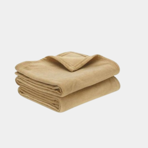 Fleece Blanket - Tan, Full XL 80" x 90"