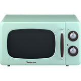 Magic Chef 0.7 Cu Ft Retro Countertop, 700 Watt, Rotary Dial, Timer, 7 Power Levels