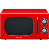 Magic Chef 0.7 Cu Ft Retro Countertop, 700 Watt, Rotary Dial, Timer, 7 Power Levels