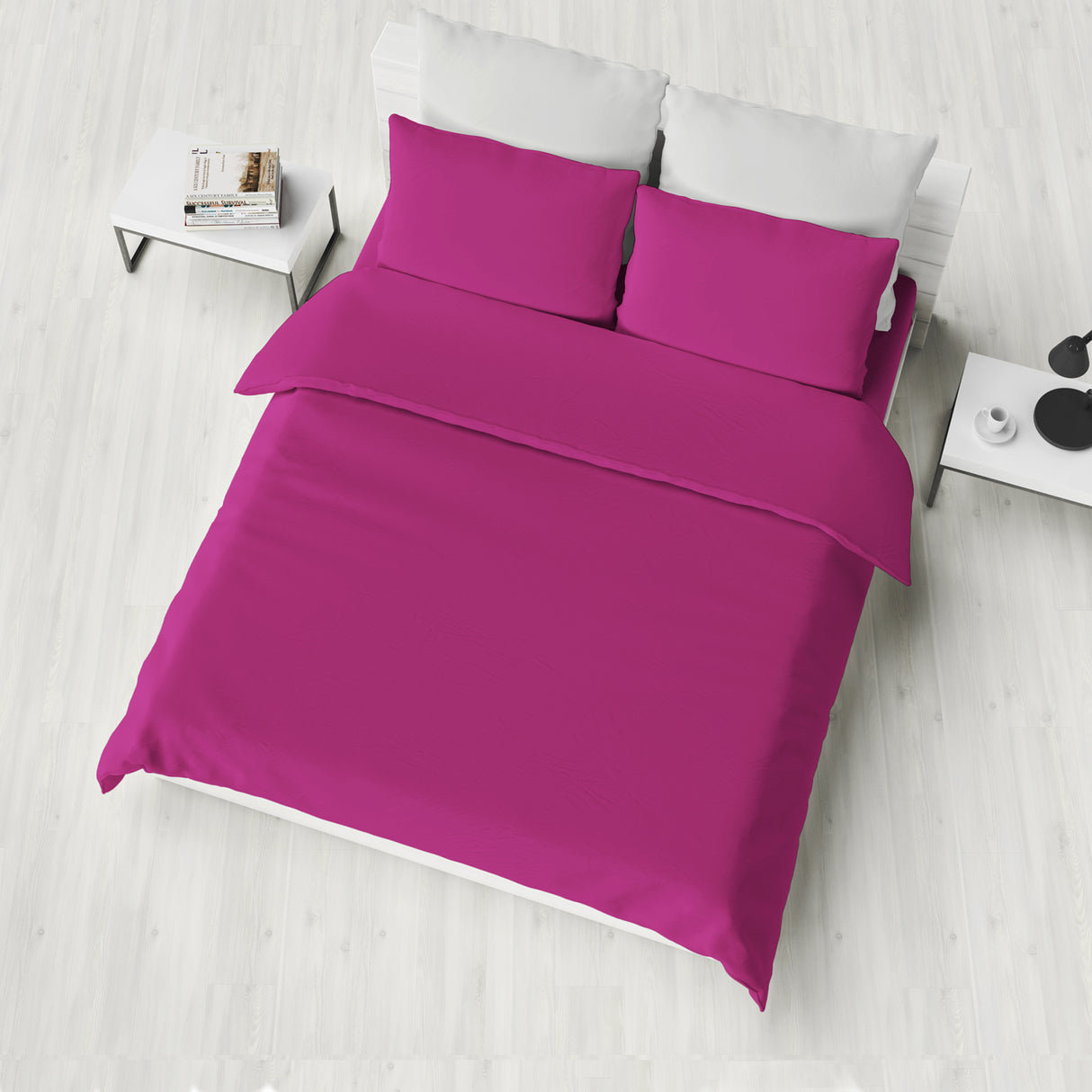 Solid Color Plain Bedsheet + Quilt Cover Set | 5 Colors Available