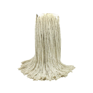 Cotton Deck Mop - Premium Wet Mop with Lacquered 48" Handle, 20 oz - 6/12 Pack